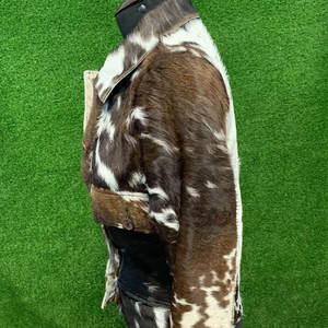 <b>High</b> Quality Custom Men's Genuine Cowhide <b>Leather</b> Jacket Best Selling Solid Color Casual Wear Front Logo Breathable - Product Image 6