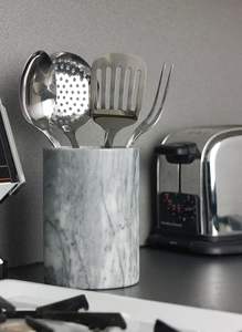 Porta Botellas de Mármol Carrara Gris, Enfriador de Vino de Mármol Real Hecho a Mano, Decoración Artesanal para el Hogar SUAZ - Product Image 5