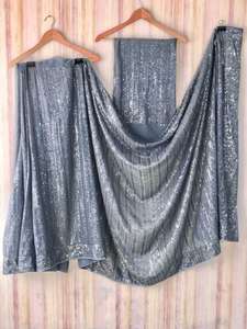 Nouveau look tendance pour festival Saree pour femmes avec Georgette Zari Border et Tussles à Pallu Direct de l'exportateur indien - Product Image 3