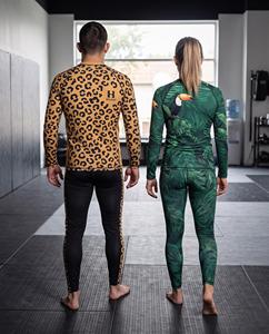 ชุดโนกิสำหรับซับไลเมชั่น BJJ Rashguard Spats ผลิตจากโพลีเอสเตอร์ 82% สแปนเด็กซ์ 18% ยืดได้ 4 ทิศทาง แห้งเร็ว รับผลิตตามแบบ OEM ขายส่งสำหรับกีฬากราปลิง - Product Image 4