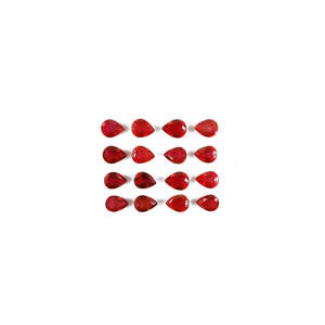 Natural Bangkok Ruby <b>Beads</b> Calibrated Pears 5x7mm 6x8mm Faceted Loose Gemstone Fine for DIY Jewelry Making Heat Treated <b>Red</b> - Product Image 2