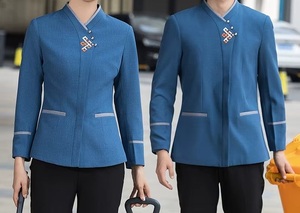 Uniformes de recepcionista para personal de aeropuerto, uniforme de recepción de aeropuerto, uniforme de servicio al cliente de aviación - Product Image 5