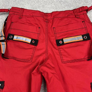 Pantalones Góticos Emo Punk Rojos y Negros para Hombre con Tiras Reflectantes, Pantalones Más Vendidos al por Mayor 2026 - Product Image 5