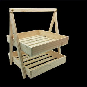 Bandeja decorativa de madera con 2 soportes para regalo - Product Image 1