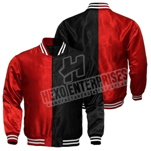 Chaquetas universitarias de satén para hombre de calidad superior al por mayor, chaquetas cortavientos hechas a medida, ropa de calle, chaquetas de satén de invierno para hombre - Product Image 1