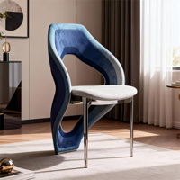 Chaises de salle à manger en contreplaqué d'eucalyptus massif avec des panneaux incurvés irréguliers, personnalisées par les fabricants pour un usage de loisirs