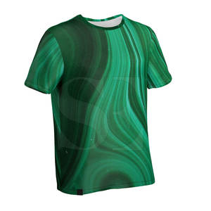Camiseta con estampado personalizado para hombre, camisetas ligeras de secado rápido de algodón y poliéster con sublimación y cuello redondo para Fitness - Product Image 3