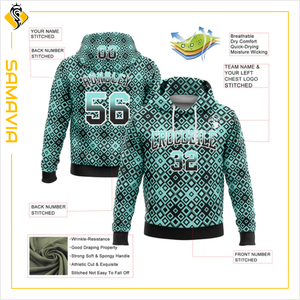 Sudadera con capucha deportiva de rendimiento SAMAVIA, Jersey sublimado con estampado completo para entrenamiento, correr y ropa informal - Product Image 2