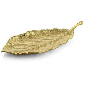 Plateau décoratif doré multi-feuilles Plateau en résine Plateau de table élégant Plat de service élégant Organisateur de décoration de maison de luxe - Product Image 6