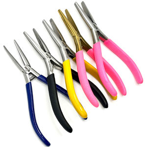 Alicate Profesional de 6 Pulgadas para Extensiones de Cabello con Anillo Micro, de Boca Plana, para Colocar/Remover, de Acero Inoxidable, Duradero, Reutilizable, Plateado - Product Image 1