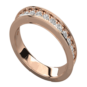 แหวนเพชรทรงกลมแบบฝังหนามเตย ดีไซน์ครึ่งวง สำหรับเธอ - Product Image 5