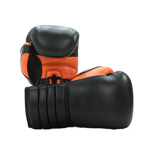 Custom Made 10oz Blue <b>Lace</b>-Up Boxing Gloves High Quality Adults Size Printed Pattern Synthetic Leather with Hand Grips - Product Image 1