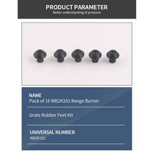 16-Piece WB2K101 Range Burner Grate <b>Kit</b> Rubber Feet Brass Steel Gas for General <b>Electric</b> Models WB02T10461 AP2622260 PS241358 - Product Image 2