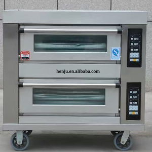 Horno de Gas de 4 Bandejas Easy Bake <span class=keywords><strong>para</strong></span> Panadería, <span class=keywords><strong>Relleno</strong></span> de <span class=keywords><strong>Pollo</strong></span>, Galletas, con Funciones de Vapor, Pescado a la Parrilla, Tartas de Huevo, Pasteles - Product Image 2