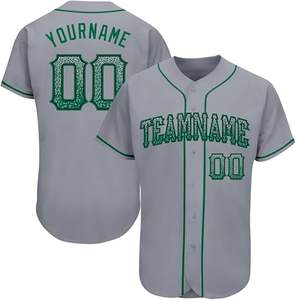 Hot Sale Custom Blank 100% <b>Polyester</b> Raglan Baseball <b>Shirts</b> / Button Down Custom Baseball Jersey - Product Image 4