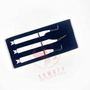 Pince à épiler papillon professionnelle en acier inoxydable de qualité supérieure, personnalisable, conception durable, prise en main parfaite, pointe lisse pour cils - Product Image 5