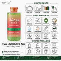 Mousse exfoliante corporelle au matcha à marque privée, nettoyant profond pour la douche, vente en gros OEM, approvisionnement en vrac pour salons, hôtels, spas