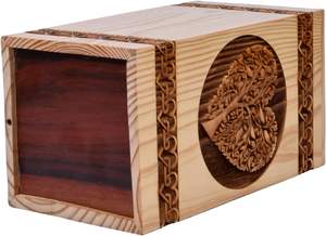 Rosewood Urn For Human Ashes - Tree Of Heart Wooden <b>Box</b> - Personalized Cremation Urn For Ashes Handcrafted <b>Large</b> Wooden - Product Image 6