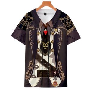 เสื้อเชิ๊ตระบายอากาศมีกระดุมพิมพ์ลายซับลิเมชันตามสั่งเครื่องแบบทีมเบสบอลสำหรับผู้ชายและผู้หญิงชุดกีฬา - Product Image 5