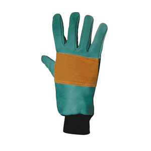 Guantes de cuero de vaca de alta calidad Guantes de seguridad de trabajo resistentes a motosierra con empuñaduras cómodas - Product Image 5