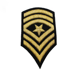 Chevron Gros Tresse Rayures Brodé Chevrons Patch Rang Insigne Chevron Meilleure Qualité Coton Fabriqué - Product Image 2