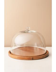 Flat Wooden <b>Glass</b> <b>Cake</b> <b>Stand</b> - Product Image 4