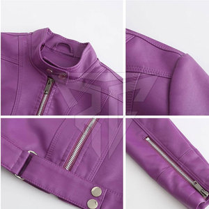 New Arrival <b>Women's</b> Genuine Leather Breathable Knitted <b>Jackets</b> Customized XL Size Waterproof Wholesale Supply Low Price - Product Image 6