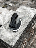 Cortador de Pizza de acero de alto carbono hecho a mano, hacha vikinga negra, cortador de rebanadas, hacha de Pizza con funda de cuero para uso en exteriores