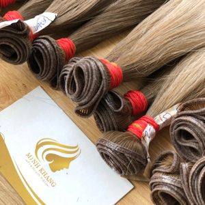 Russe Invisible Genius Super Double Peau Trame Extensions 100% Non Transformés Réel Brut Vierge Remy Cheveux Main Attaché Style Droit - Product Image 1