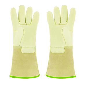 Gants de sécurité anti-coupure en cuir lisse de qualité professionnelle à usage général KEEM BROTHERS pour la construction - Product Image 1