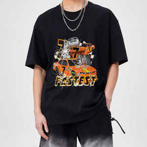 Camiseta de algodón estampada 100% de alta calidad para hombre DTG personalizada de gran tamaño Vintage de manga larga de punto de longitud larga lavada-Venta al por mayor - Product Image 5