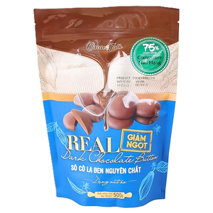Chocolate para Hornear al por Mayor, OEM/ODM, HALAL, Chocolate Negro Real en Forma de Botón, 75% Cacao, Empaque Personalizable para Panadería - Product Image 1
