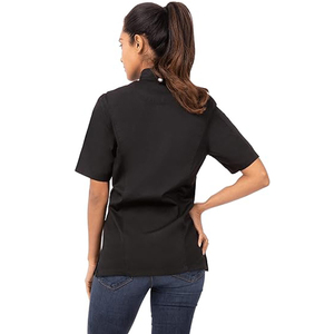 Chaqueta de Chef para Mujer, Manga Corta, Algodón y Poliéster Tejido con Cierre, Uniforme de Cocina para Restaurante y Bar, Miden International Wholesale - Product Image 5