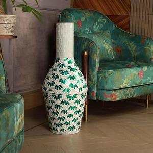 Modern Minimalist Flower <b>Vase</b> Sleek Design for Stylish Interiors Decorative <b>Gold</b> Accented Flower <b>Vase</b> Timeless Beauty - Product Image 2