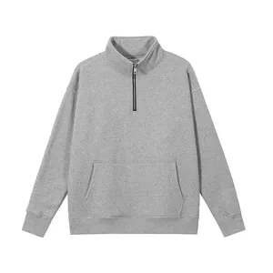 Automne décontracté mode veste femmes hommes grande taille sweat à capuche 100% coton pull ample solide - Product Image 6