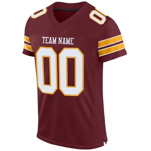Maillot de football américain personnalisé imprimé, en twill, antibactérien, séchage rapide, vente en gros d'usine, haute qualité, OEM personnalisé - Product Image 3