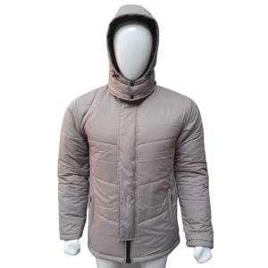 Chaqueta acolchada a prueba de viento con logotipo personalizado OEM para hombre, chaqueta acolchada con capucha desmontable, características a prueba de viento para el invierno - Product Image 1