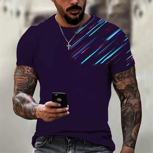 Camiseta de talla grande de algodón de alta calidad con estampado frontal personalizado para hombre - Product Image 5