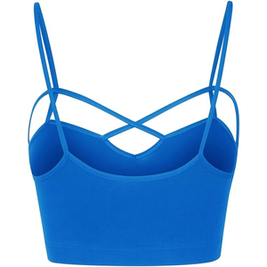 Soutien-gorge de sport croisé pour femmes de qualité professionnelle soutien-gorge rembourré Gym Fitness soutien-gorge de yoga léger - Product Image 2