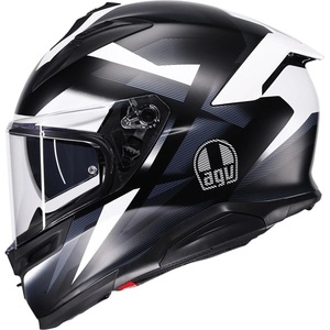 Casques AG V de qualité supérieure - Casque K7 - Glimpse - Noir mat/blanc - Product Image 1