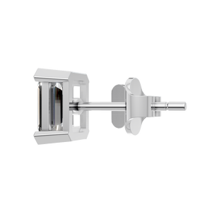 Pendientes de Oro Sólido de 14k con Moissanita Corte Esmeralda VVS D, Chapados en Rodio, Regalo para Damas, Bodas, Compromisos y Fiestas - Product Image 2