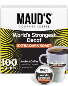 Cápsulas de Café Descafeinado Maud's World's Strongest, 100 Unidades, Café Tostado Oscuro Descafeinado en Cápsulas Individuales – Café 100% Arábica - Product Image 4