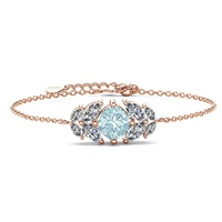 Joyería de piedra preciosa Natural de Plata de Ley 925, pulsera de cadena ajustable de Topacio azul para mujer, joyería de destino