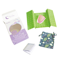 100% grado médico silicona señora cuidado de la salud reutilizable plegable período copa menstrual Copa