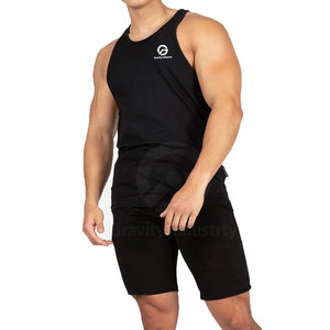 Camisetas de Tirantes Deportivas Casuales de Punto para Hombre, Colores Personalizados al por Mayor, Tejido Transpirable y Ecológico de Poliéster/Algodón - Product Image 5