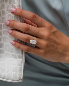 11x7mm Oval Cut Moissanite <b>Solitaire</b> Engagement <b>Ring</b> | Classic Gold or <b>Silver</b> Oval Wedding <b>Ring</b> | Fine Bridal Jewelry OEM - Product Image 2