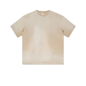 Venta al por mayor de camisetas lavadas con ácido de secado rápido cuello redondo 100 algodón en blanco logotipo personalizado lavado con ácido Camiseta de gran tamaño personalizado - Product Image 2