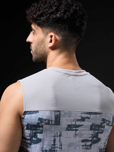 Camiseta sin mangas deportiva Vintage para hombre, de secado rápido, transpirable, ligera, de LICRA/poliéster, chaleco deportivo, de punto cómodo - Product Image 5