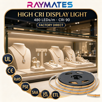 Bande LED COB sans points 12V flexible linéaire pour éclairage indirect de plafond et kit d'éclairage décoratif mural