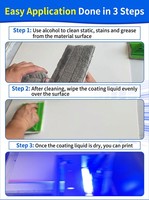 CANTAI Liquide de revêtement UV transparent 1L, apprêt de prétraitement UV pour impression UV sur acrylique, passe le test d'adhérence transversale